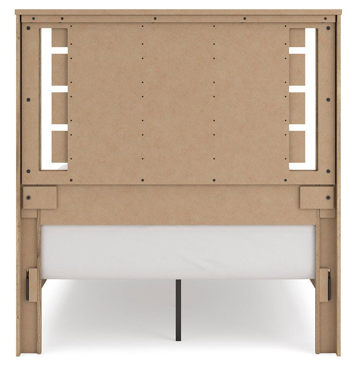 Brozmont Full Panel Platform Bed - Tan (6)