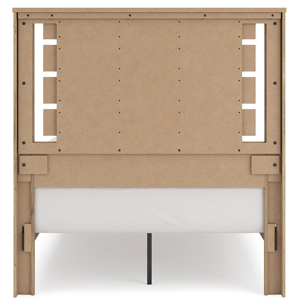 Brozmont Full Panel Platform Bed - Tan (6)