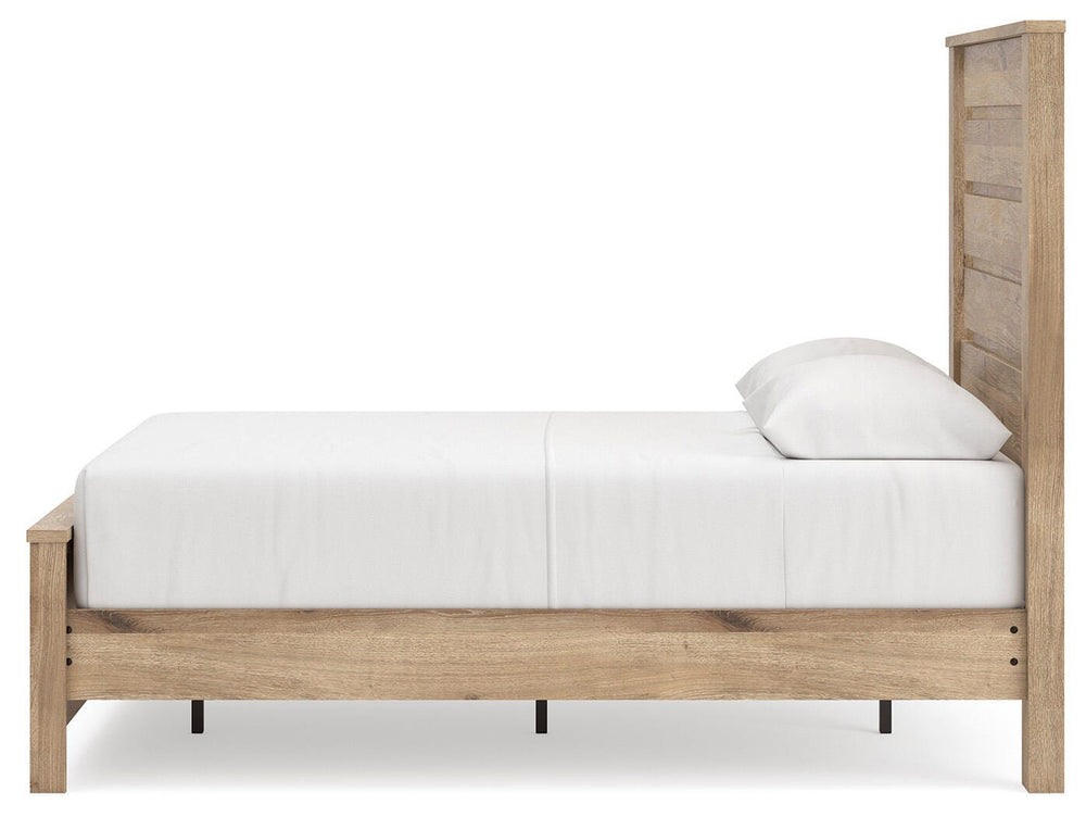 Brozmont Full Panel Platform Bed - Tan (8)