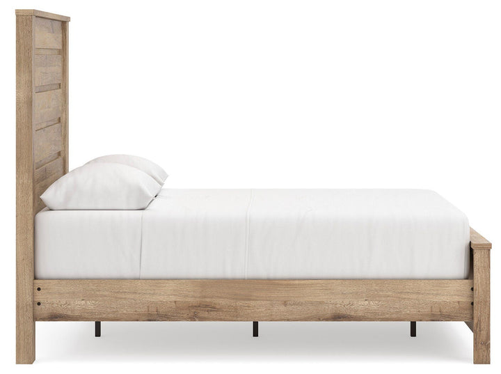 Brozmont Full Panel Platform Bed - Tan (7)