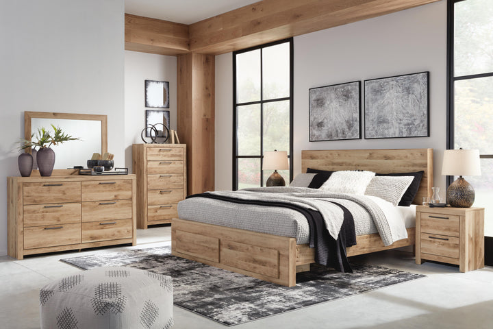 Hyanna Queen Storage Bed, Chest and Nightstand - Tan Brown (18)