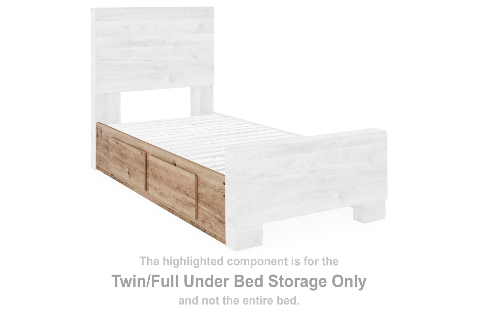 Hyanna Twin/Full Under Bed Storage - Beige (2)