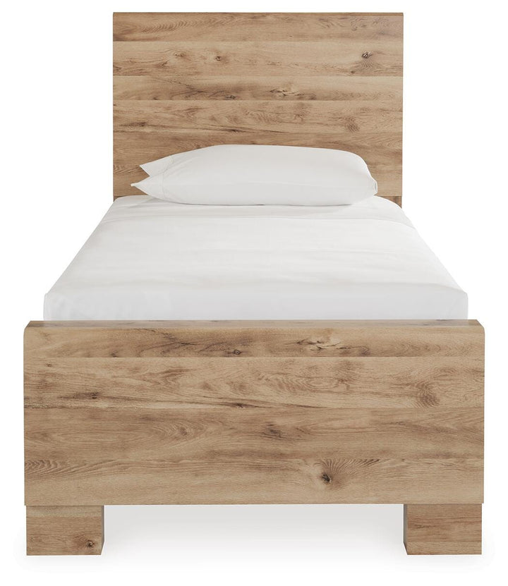 Hyanna Twin Panel Bed - Beige (4)
