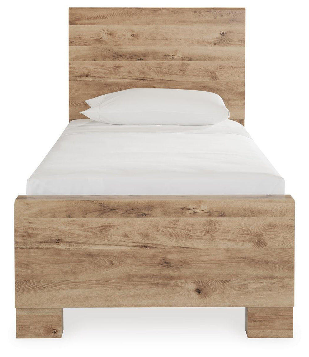 Hyanna Twin Panel Bed - Beige (4)