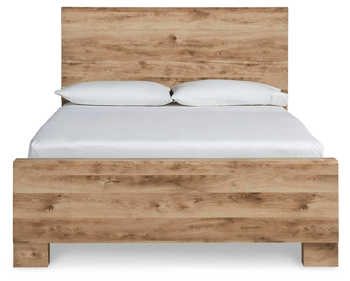 Hyanna Queen Panel Bed and Nightstand (2)