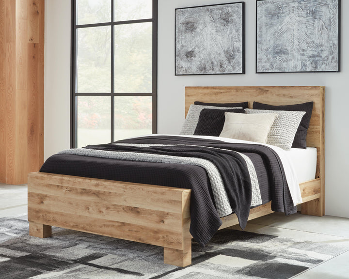 Hyanna Queen Panel Bed - Tan Brown (2)