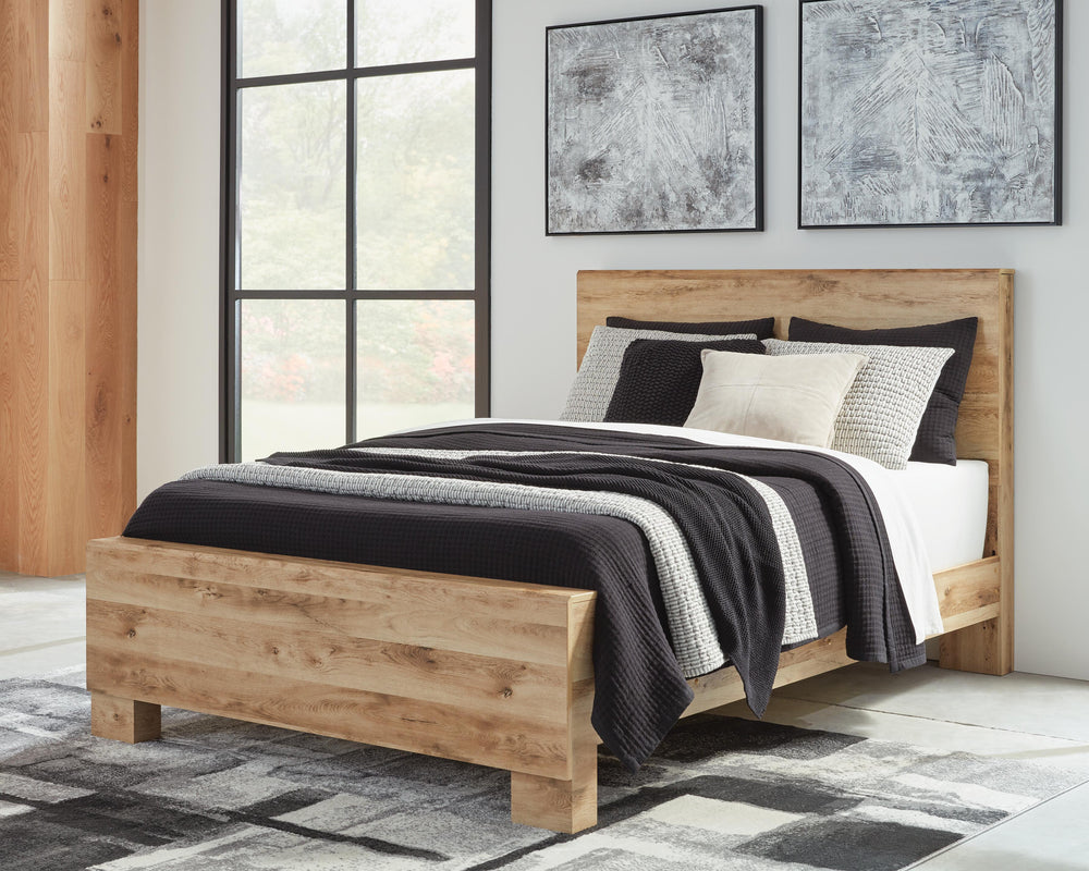Hyanna Queen Panel Bed - Tan Brown (2)