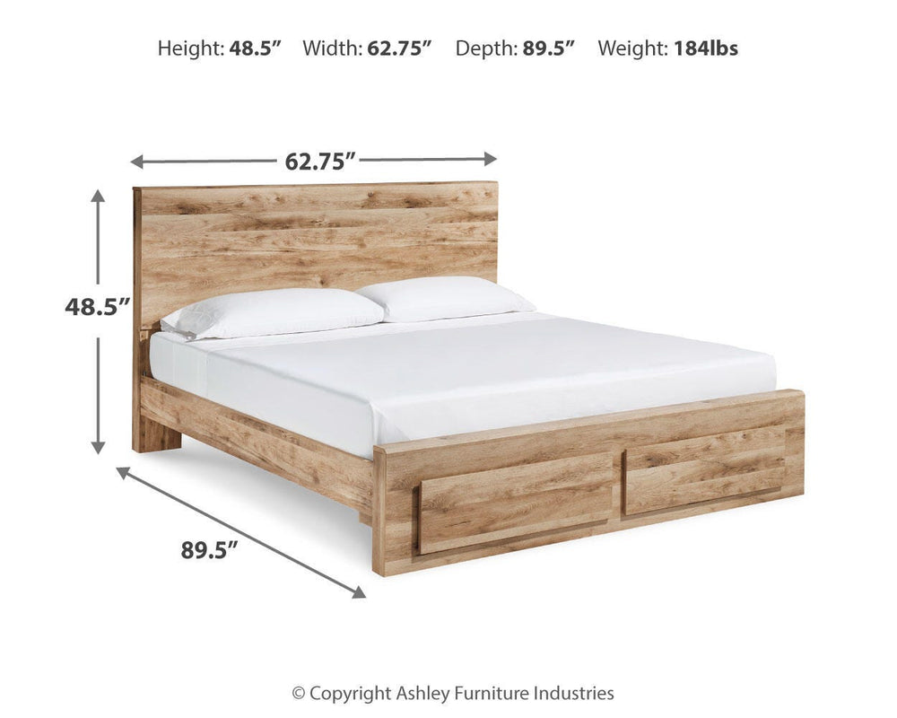 Hyanna Queen Panel Storage Bed, Dresser and Nightstand - Tan Brown (7)