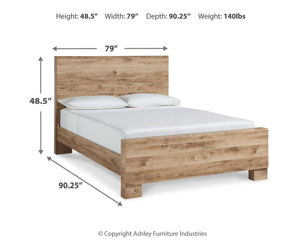 Hyanna King Panel Bed - Tan Brown (6)