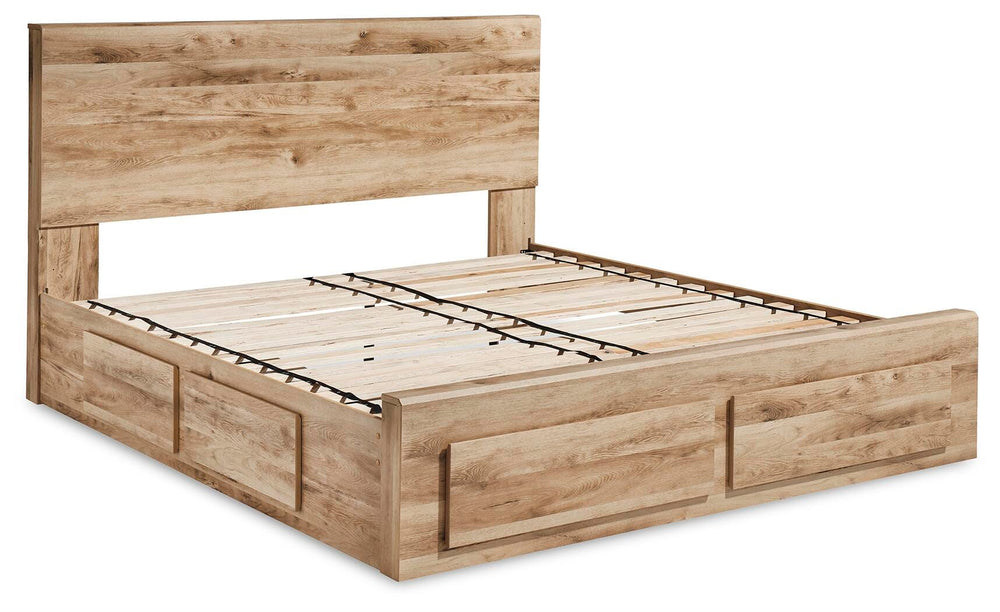 Hyanna Queen Panel Storage Bed with 2 Under Bed Storage Drawer - Tan Brown (3)