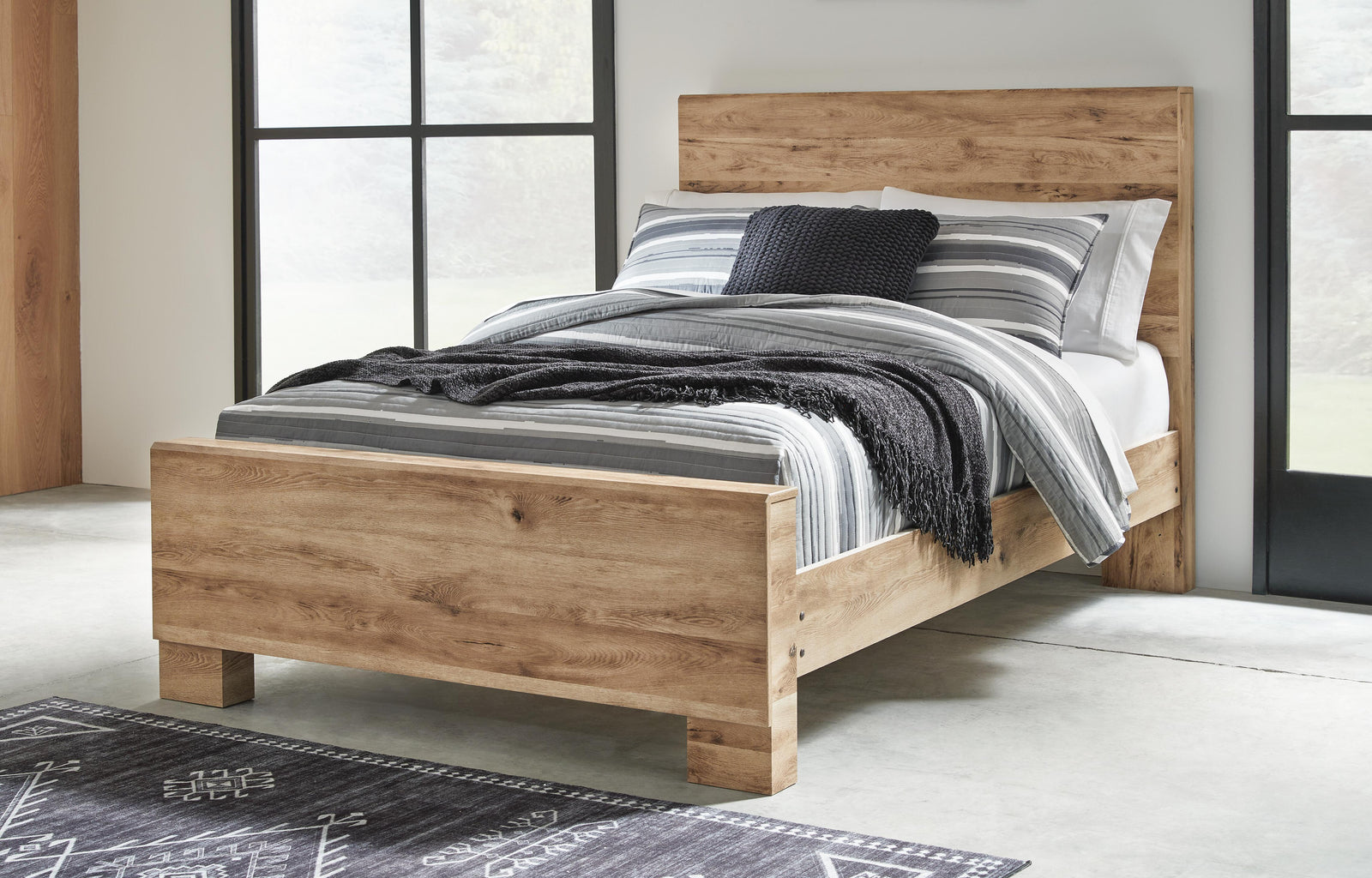 Hyanna Full Panel Bed - Beige (2)