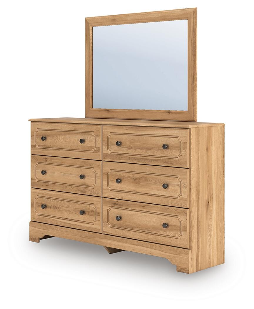 Aleaport Dresser and Mirror - Light Brown (1)