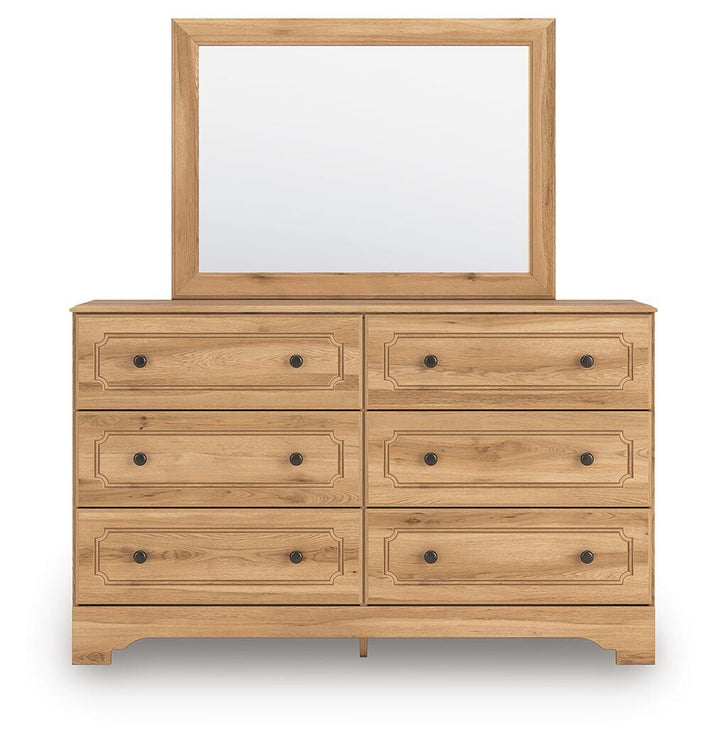 Aleaport Dresser and Mirror - Light Brown (5)