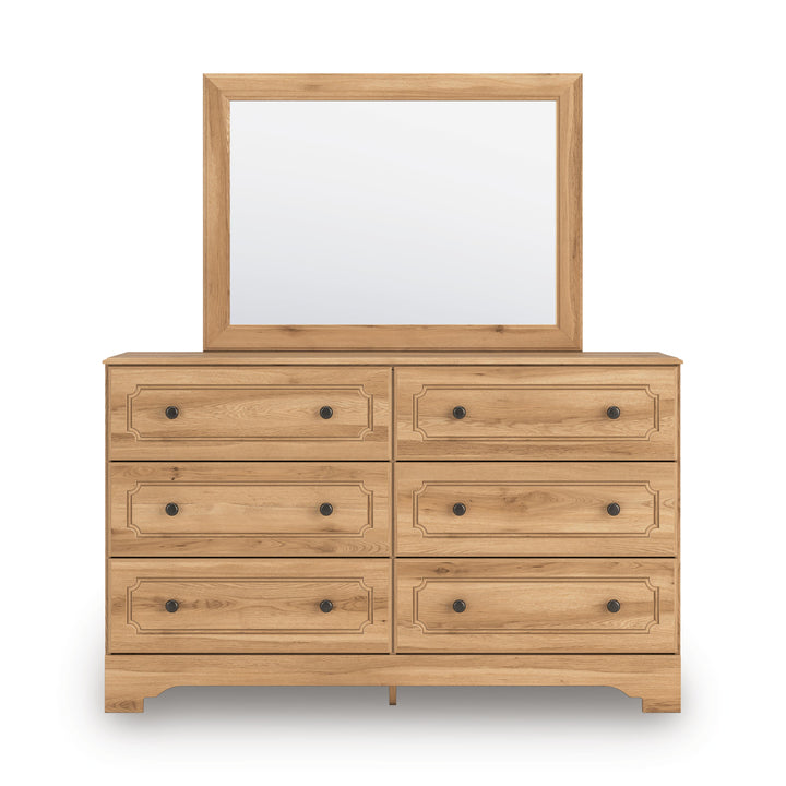 Aleaport Dresser and Mirror - Light Brown (6)