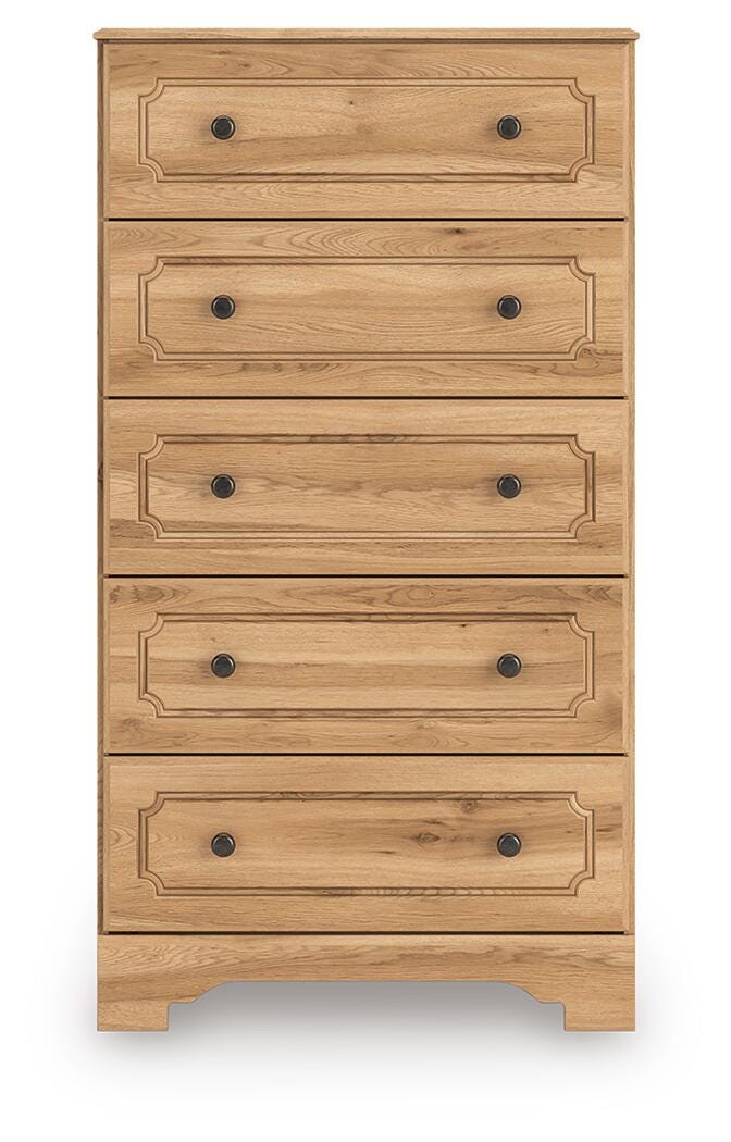 Aleaport Chest of Drawers - Light Brown (5)