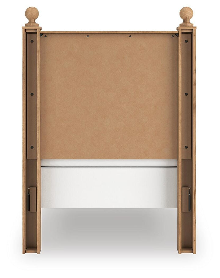 Aleaport Twin Panel Bed - Light Brown (4)