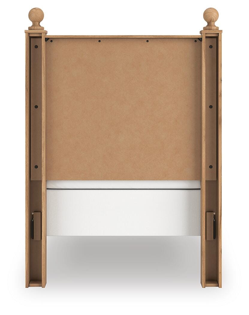 Aleaport Twin Panel Bed - Light Brown (4)