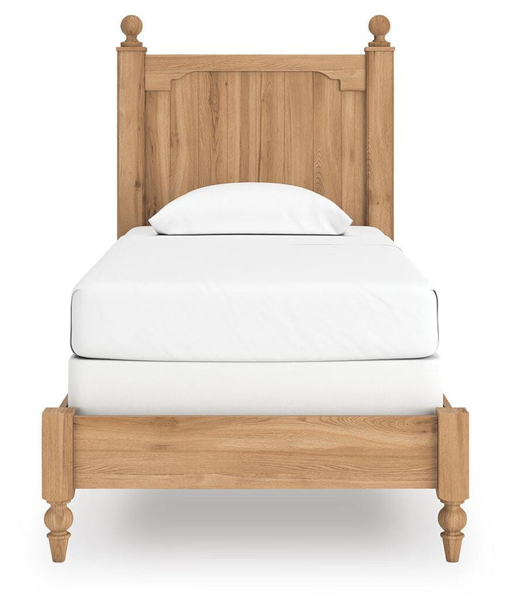 Aleaport Twin Panel Bed - Light Brown (5)