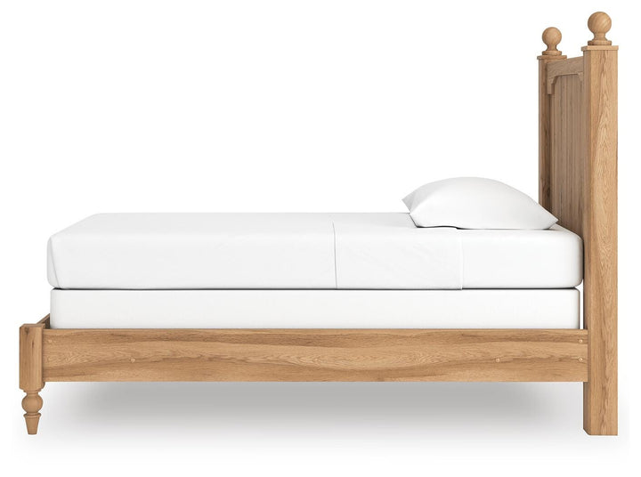 Aleaport Twin Panel Bed - Light Brown (6)