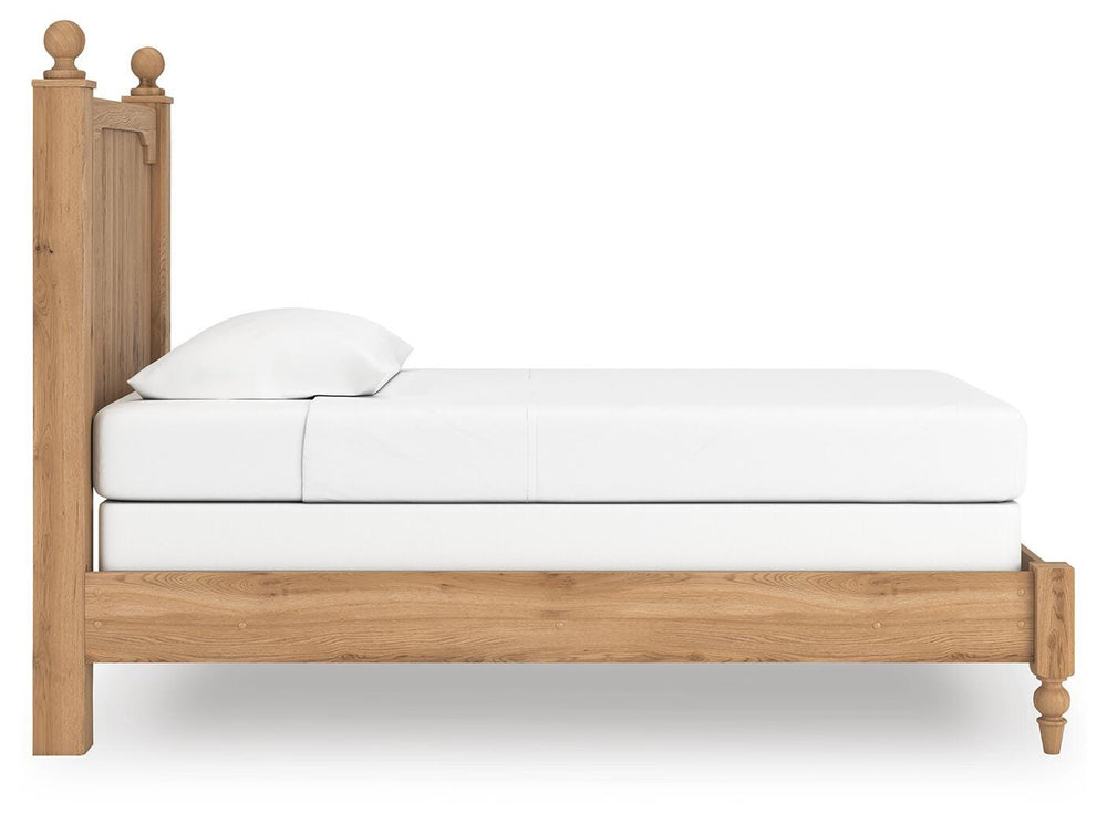 Aleaport Twin Panel Bed - Light Brown (7)