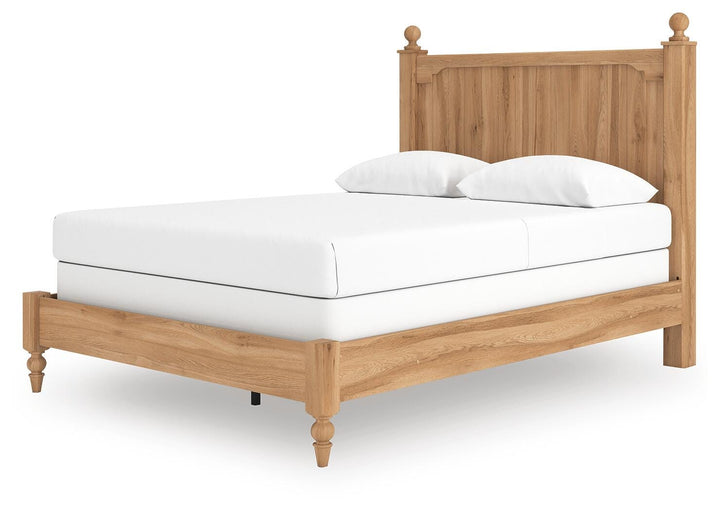 Aleaport Queen Panel Bed - Light Brown (1)