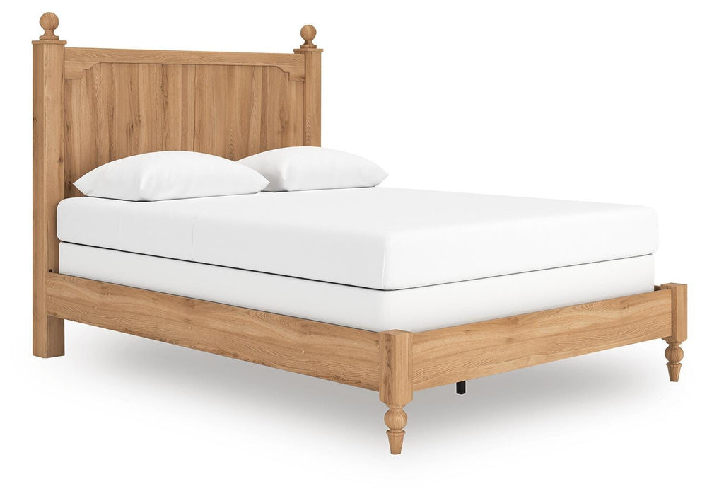 Aleaport Queen Panel Bed - Light Brown (3)