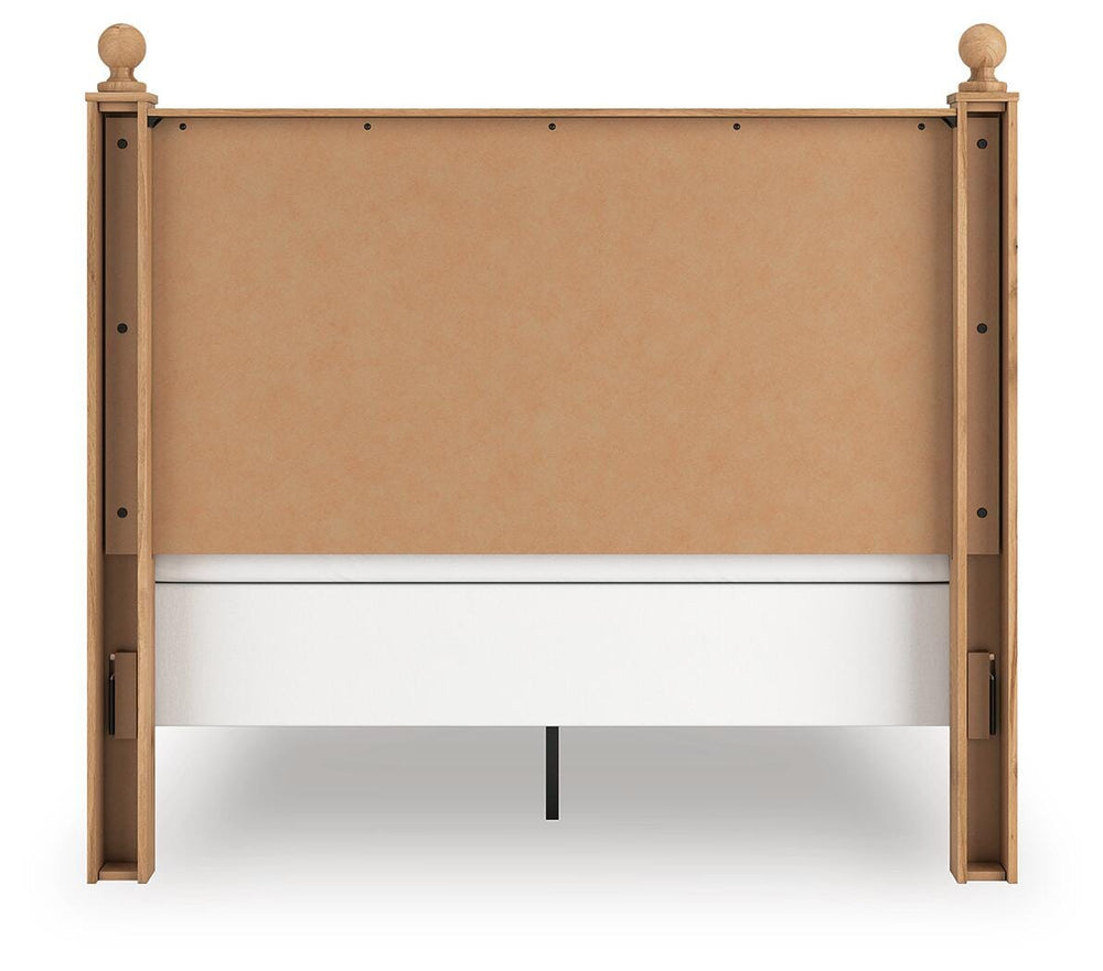 Aleaport Queen Panel Bed - Light Brown (4)