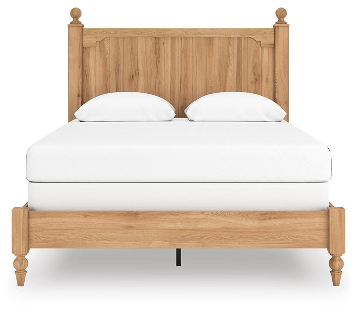 Aleaport Queen Panel Bed - Light Brown (5)