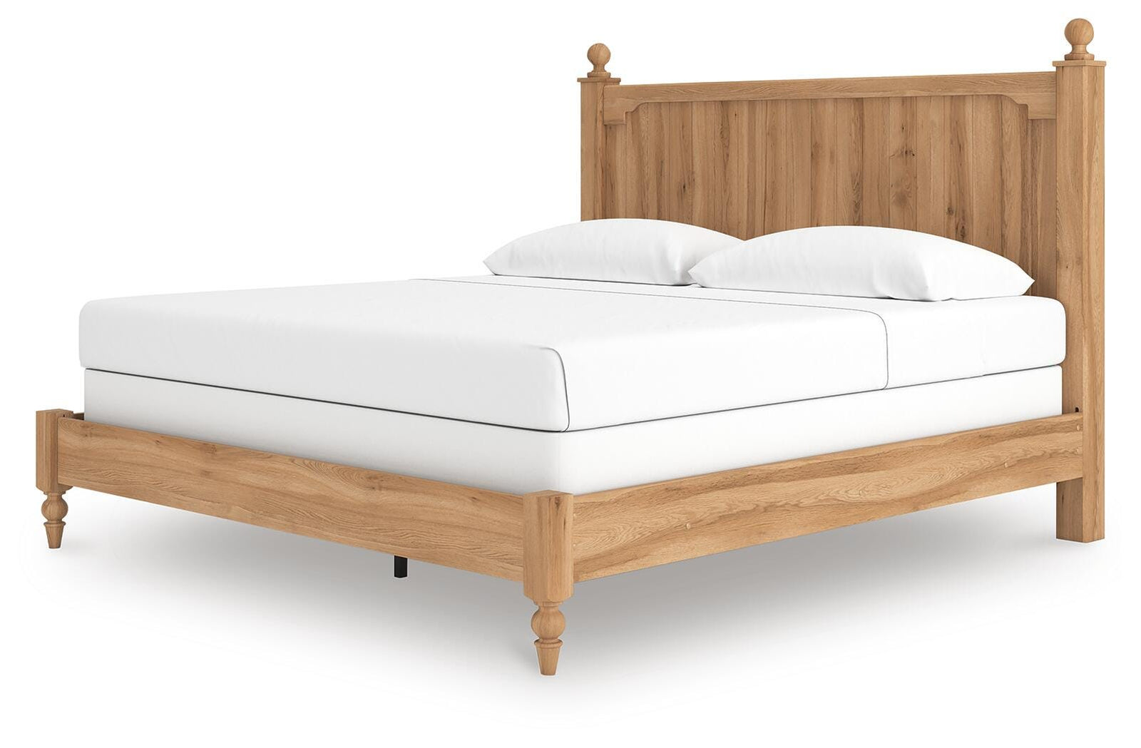 Aleaport King Panel Bed - Light Brown (1)