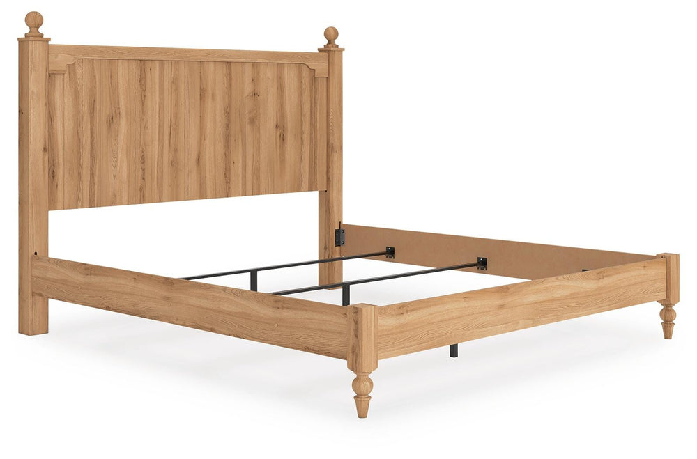 Aleaport King Panel Bed - Light Brown (2)