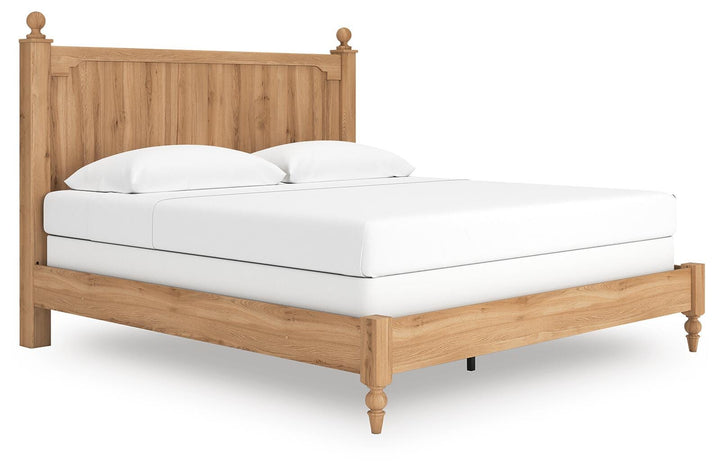 Aleaport King Panel Bed - Light Brown (3)