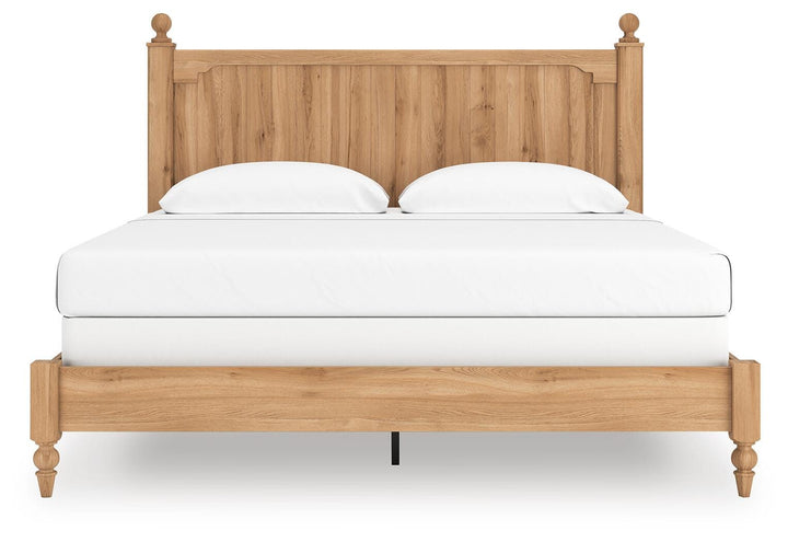Aleaport King Panel Bed - Light Brown (5)