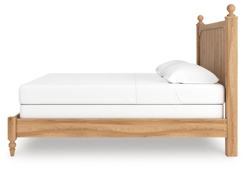 Aleaport King Panel Bed - Light Brown (6)