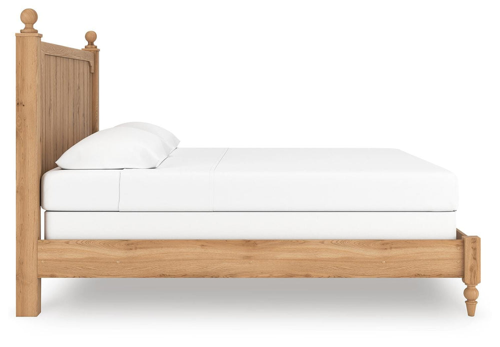 Aleaport King Panel Bed - Light Brown (7)