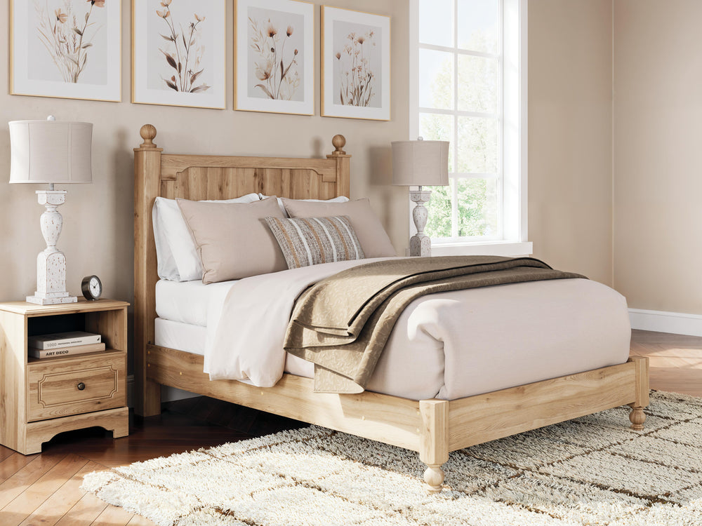 Aleaport Full Panel Bed - Light Brown (8)