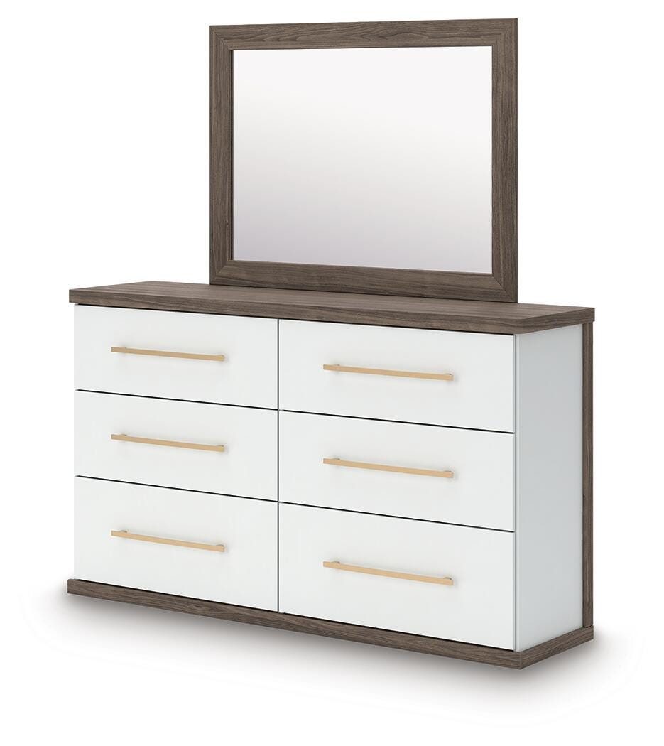 Kendanport Dresser and Mirror - White (5)