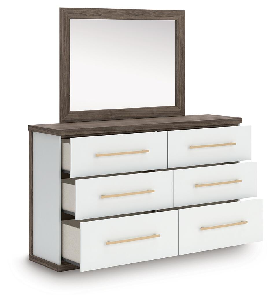 Kendanport Dresser and Mirror - White (3)
