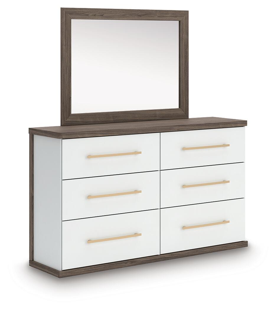 Kendanport Dresser and Mirror - White (1)