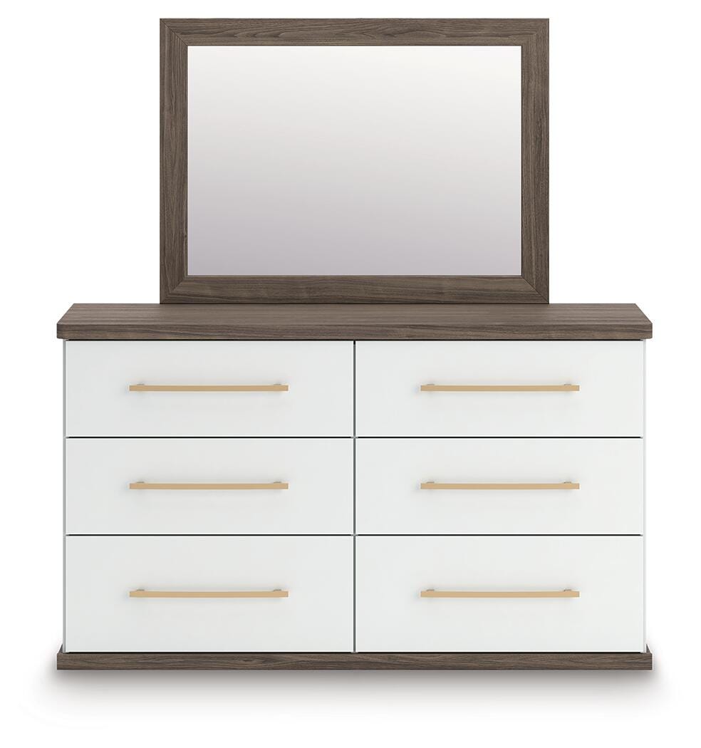 Kendanport Dresser and Mirror - White (4)