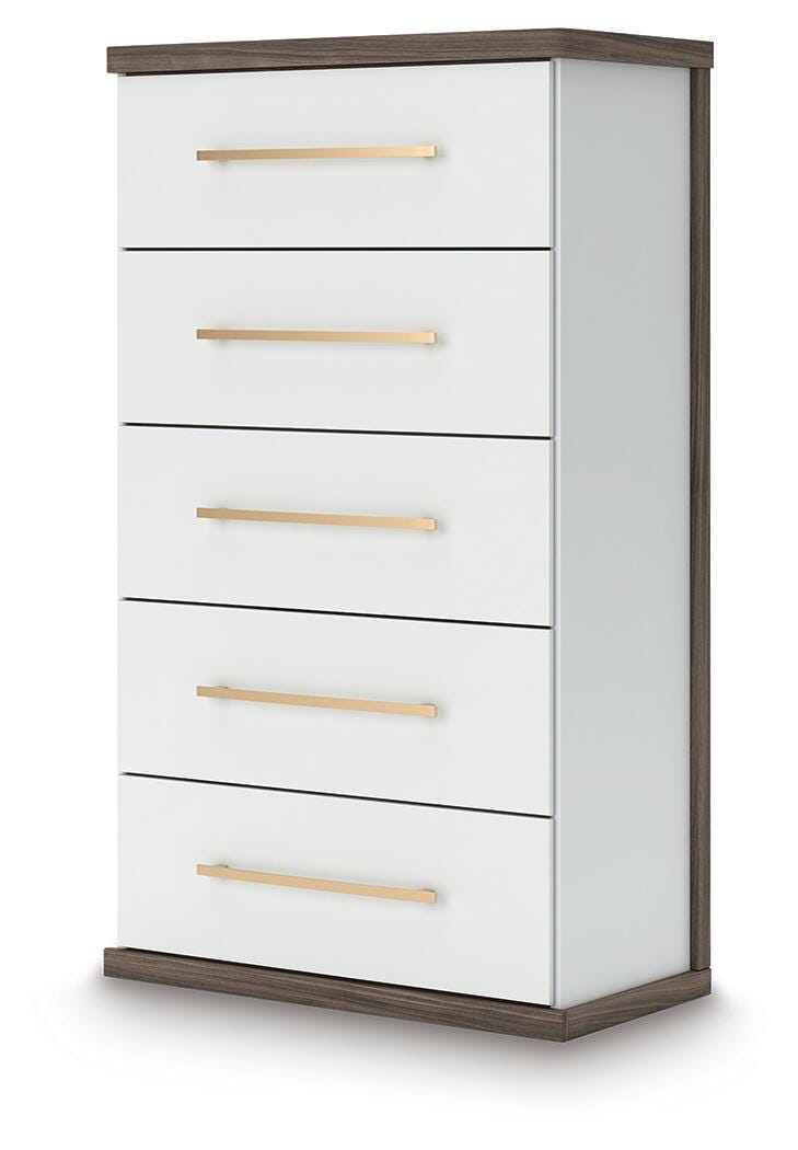 Kendanport Chest of Drawers - White (5)