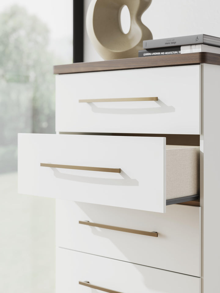 Kendanport Chest of Drawers - White (10)