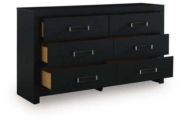 Maeling King Panel Bed, Dresser, Mirror and Nightstand