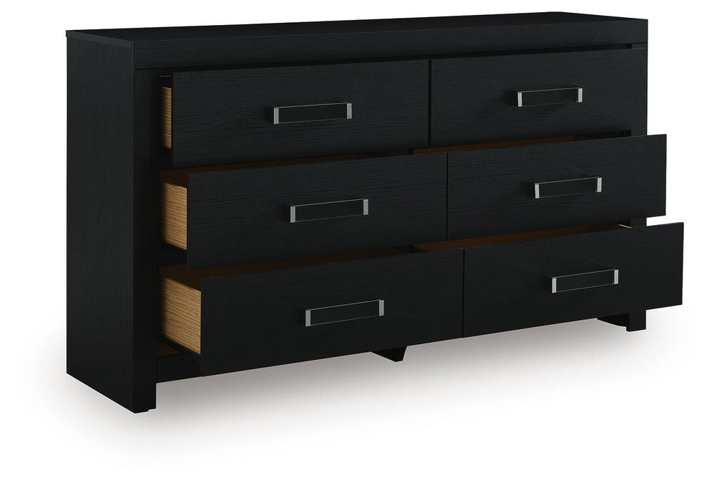 Maeling King Panel Bed, Dresser, Mirror and Nightstand