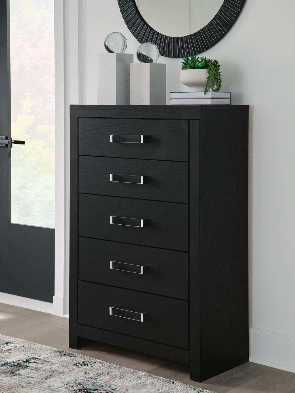 Maeling Chest of Drawers - Black (2)
