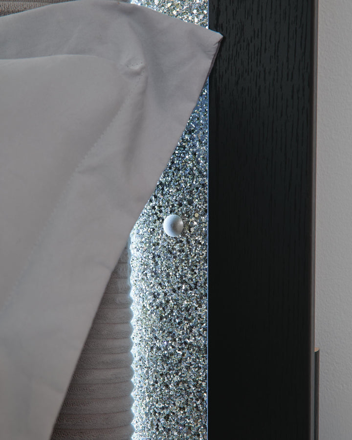 Maeling Twin Upholstered Panel Bed - Black (6)