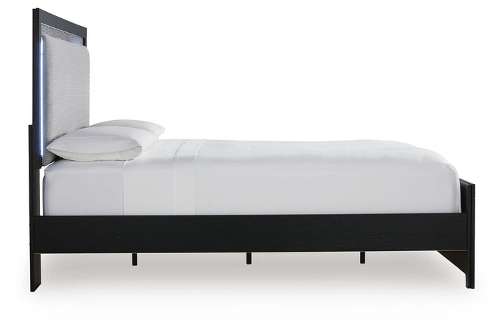 Maeling Queen Upholstered Panel Bed, Dresser and Mirror (6)