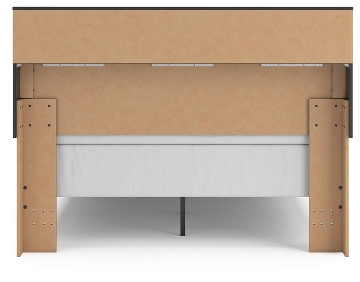 Broachmyn Queen Bookcase Panel Bed - Black/Gray (7)