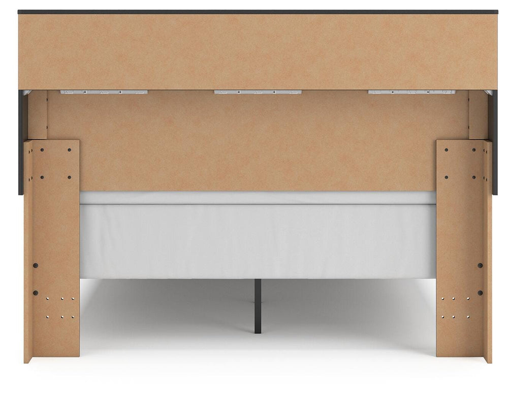 Broachmyn Queen Bookcase Panel Bed - Black/Gray (7)