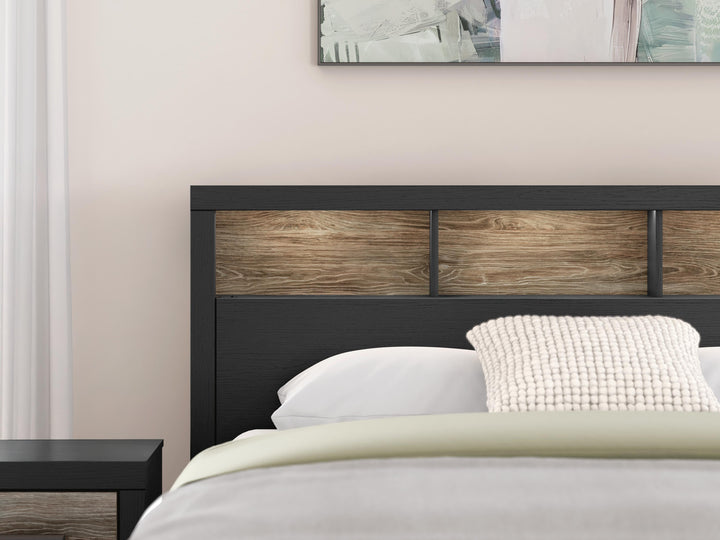 Broachmyn Queen Bookcase Panel Bed - Black/Gray (10)