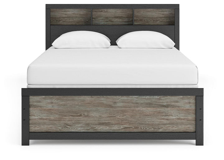 Broachmyn Queen Bookcase Panel Bed - Black/Gray (6)
